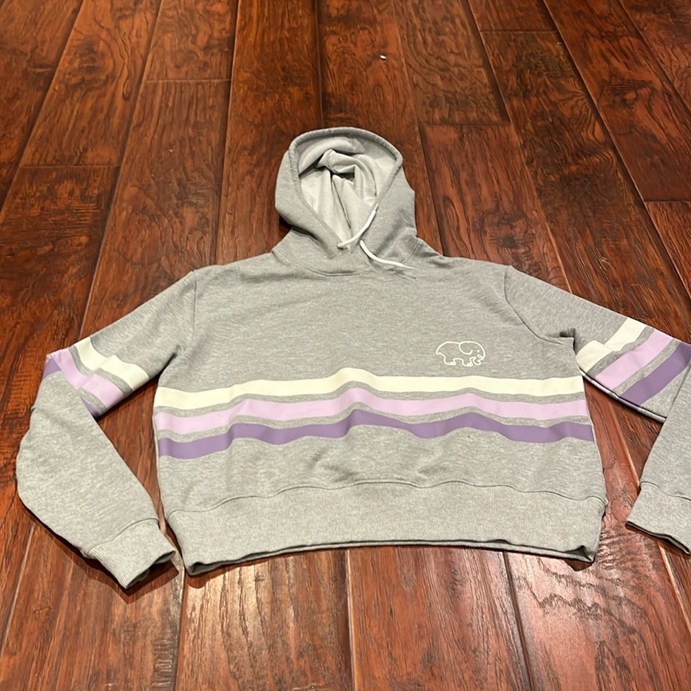 Ivory Ella cropped hoodie